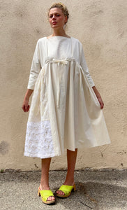 Tao Comme des Garçons Cream Block Printed Dress