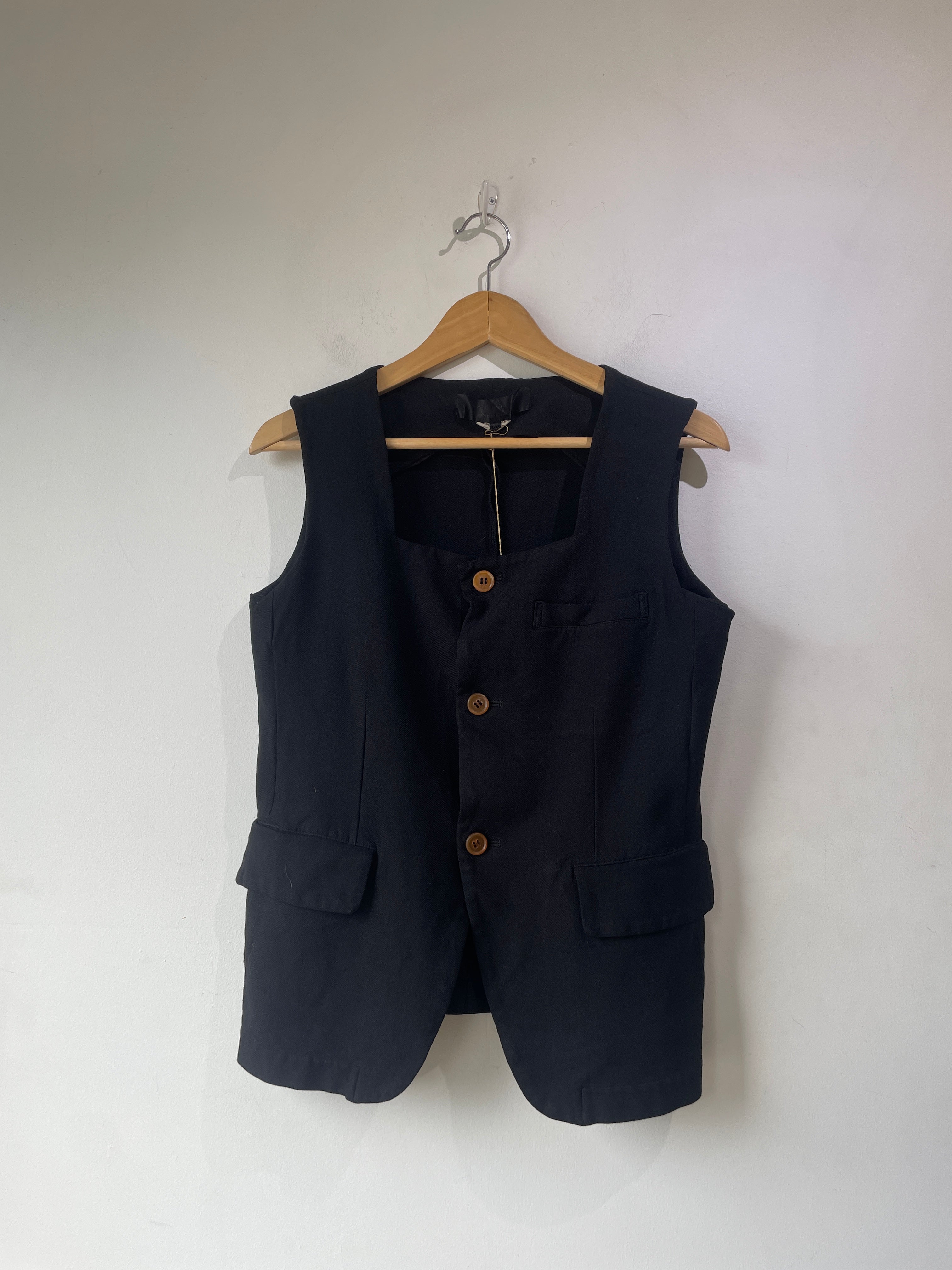 Comme des Garcons Black Square Neck Vest