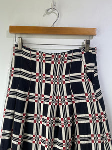 Ace & Jig Black & Brown Geometric Grid Skirt