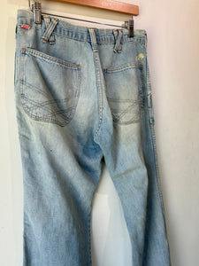 Vintage Neat Seat Light Wash Flare Jeans