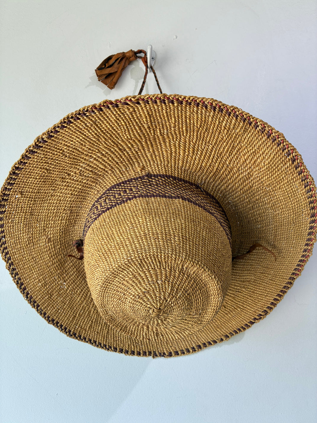 Woven Rattan Hat with Bolo Strap