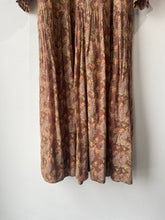 Doen Brown Floral Drop Waist Monet Dress