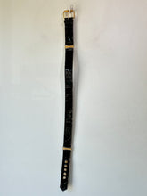 Yves Saint Laurent Black Patent Leather Belt