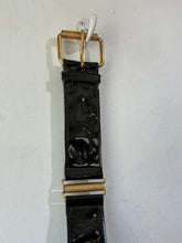 Yves Saint Laurent Black Patent Leather Belt