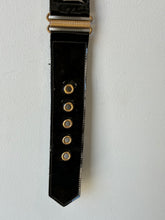 Yves Saint Laurent Black Patent Leather Belt