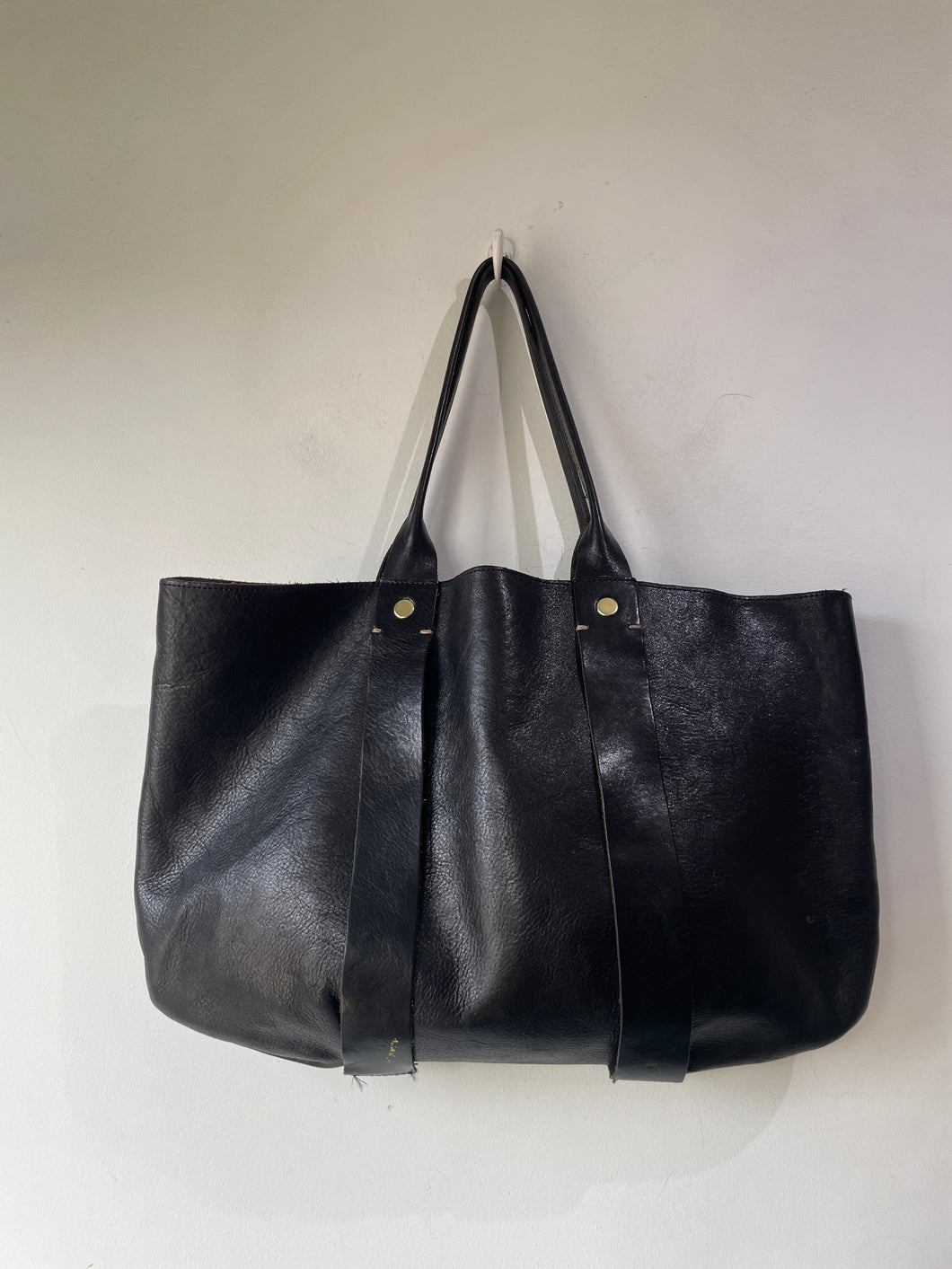 Clare V Black Leather Topezienne Bag