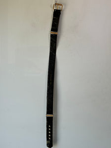 Yves Saint Laurent Black Patent Leather Belt