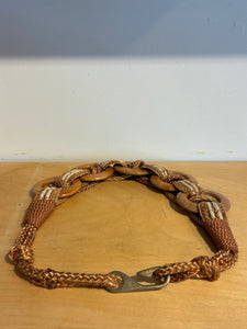 Wood Rings and Woven Jute Belt