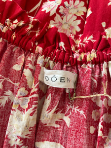 Doen Red Floral Meribel Prairie Dress