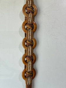 Wood Rings and Woven Jute Belt