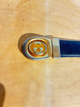 Gucci Black and Cognac Swivel Logo Buckle Belt