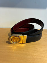 Gucci Black and Cognac Swivel Logo Buckle Belt