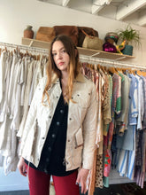 Vintage Barbour Cream Jacket with Quilted Interior