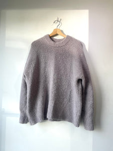 Jenni Kayne Gray Alpaca/Wool Boucle Knit Sweater