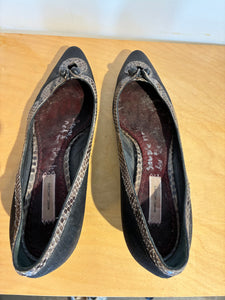 Marc Jacobs Kitten Heels with Snakeskin Trim