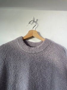 Jenni Kayne Gray Alpaca/Wool Boucle Knit Sweater