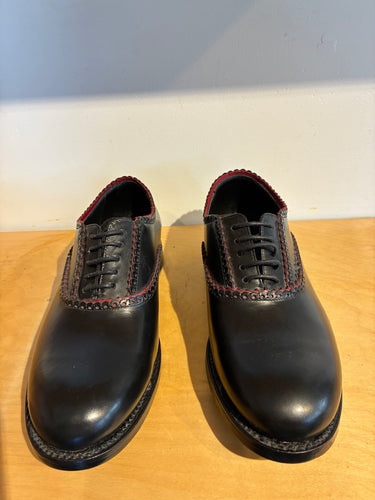 Alaïa Black Leather Saddle Shoes Size 37.5/6.5 US