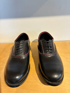 Alaïa Black Leather Saddle Shoes Size 37.5/6.5 US