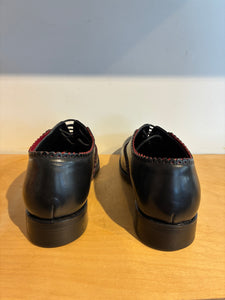 Alaïa Black Leather Saddle Shoes Size 37.5/6.5 US