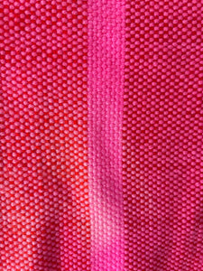 Red and Pink Woven Knit Scarf