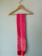 Red and Pink Woven Knit Scarf
