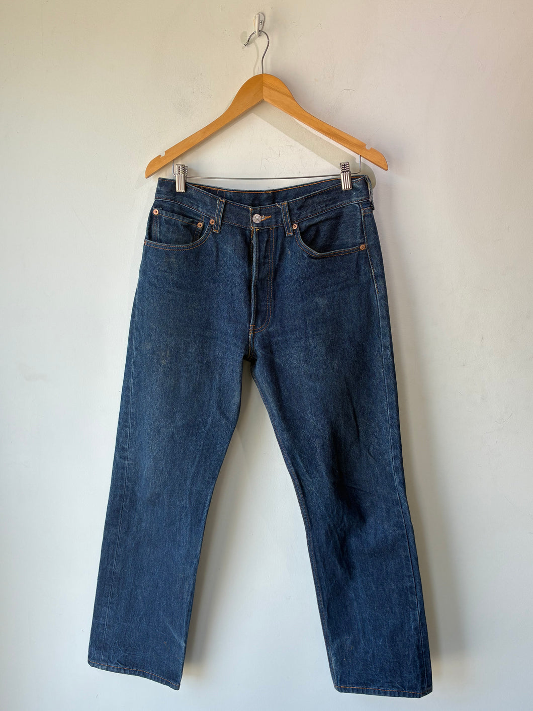 Levi's Dark Wash Distressed 501 Jeans 32 x 32