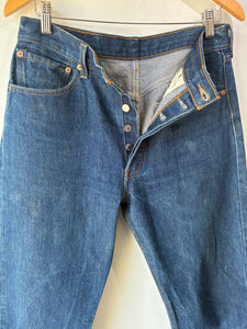 Levi's Dark Wash Distressed 501 Jeans 32 x 32