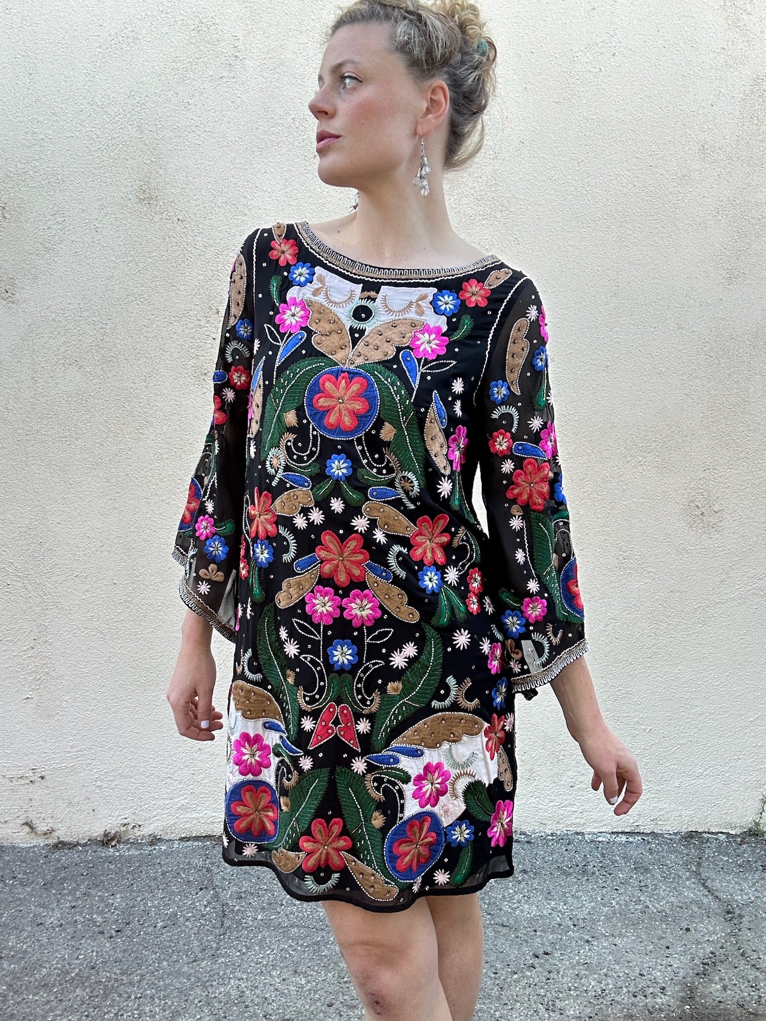alice and olivia floral embroidered dress Alice + Olivia Ariel Emboidered Lace Dress Size 8 $998 NWOT