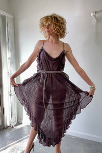 Electric Feathers Purple Infinite Rope Kaftan