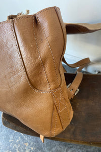 Etienne Aigner Tan Leather Backpack