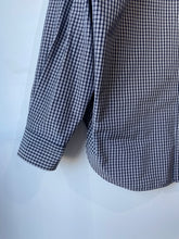 Balenciaga Navy Plaid Check Wide Collared Shirt