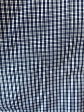 Balenciaga Navy Plaid Check Wide Collared Shirt