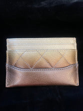 Chanel Metallic Gold Ombre Quilted Card Case