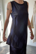 Vintage Issey Miyake Navy Argyle Silk Dress