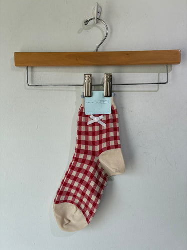 Hansel from Basel Red Laure Short Crew Socks