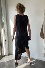 Vintage Issey Miyake Navy Argyle Silk Dress