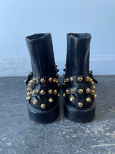 Balenciaga Black Gold Studded Short Boots