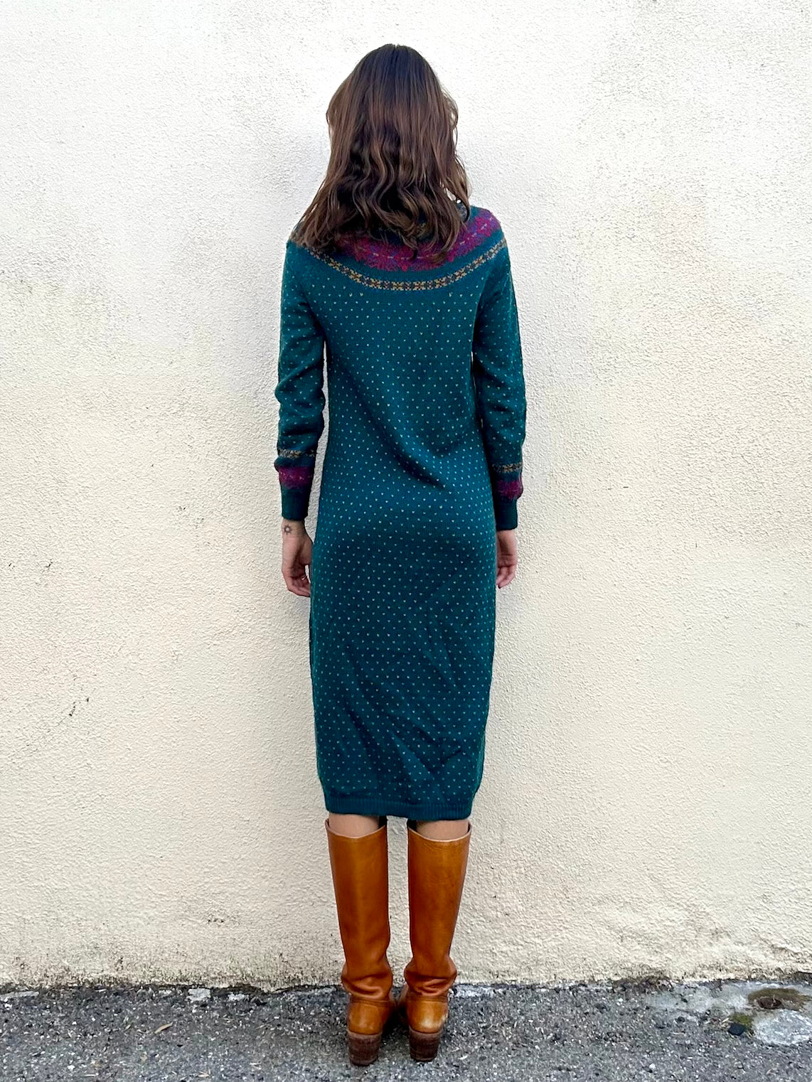 plain knit dress SAME | Cuffed Ribbed Knit Dress | Cream main image 0