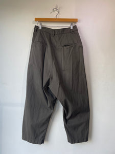 Hache Charcoal Grey Pleated Baggy Pants