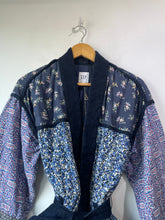 Gap Blue Floral Patchwork Quilt Jacket