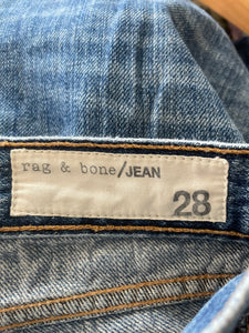 Rag & Bone Distressed Boyfriend Jeans 28