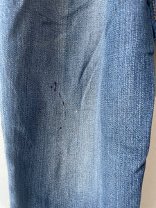 R13 Paint Splatter Drop Crotch Blue Jeans