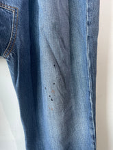 R13 Paint Splatter Drop Crotch Blue Jeans