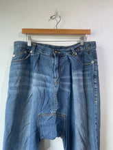 R13 Paint Splatter Drop Crotch Blue Jeans