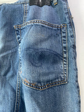 R13 Paint Splatter Drop Crotch Blue Jeans