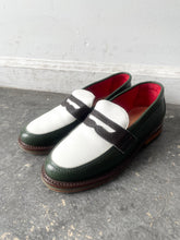 Aime Leon Dore Green White Leather Loafers