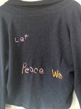 Grau Navy Cashmere Cardigan Sweater