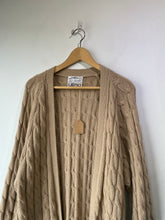 Zoran Tan Cable Knit Cashmere Cardigan