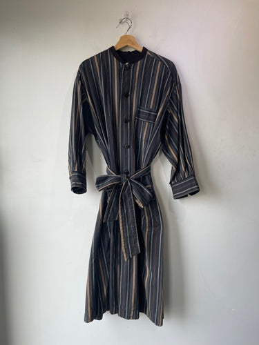 Vintage Matsuda Black Striped Duster Jacket