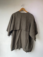 Issey Miyake Brown Linen Ruffled jacket